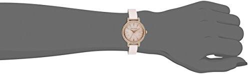 Anne Klein Women's AK/2180BLST Swarovski Crystal Accented Rose Gold-Tone and Blush Pink Ceramic Bangle Watch and Bracelet Set