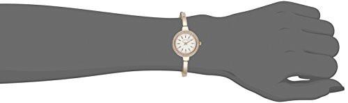 Anne Klein Women's AK/2046RGST Swarovski Crystal Accented Rose Gold-Tone Bangle Watch and Bracelet Set