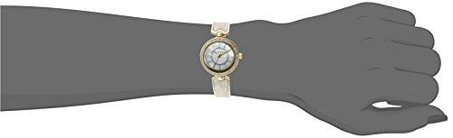 Anne Klein Women's AK/2482IVST Swarovski Crystal Accented Gold-Tone and Ivory Watch and Bangle Set