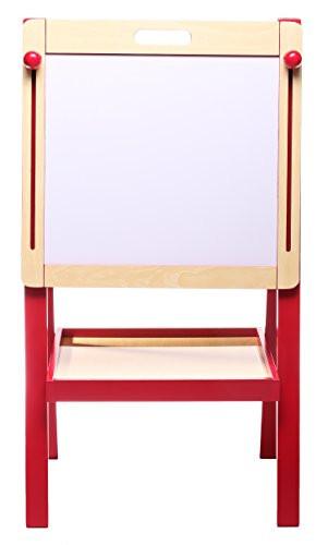 3 in 1 Adjustable Art Easel w/ Magnetic Whiteboard & Blackboard, Dual Storage Bins and Magnetic Letters + Numbers