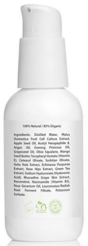 Amara Organics Anti Aging Face Cream Moisturizer with Resveratrol & Peptides, 2 fl. oz.
