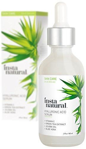 InstaNatural Hyaluronic Acid Serum - Anti Aging Serum for Face - Reduces Wrinkles, Fine Lines & More - For Youthful & Radiant Skin - With Vitamin C Serum and More - 2 OZ