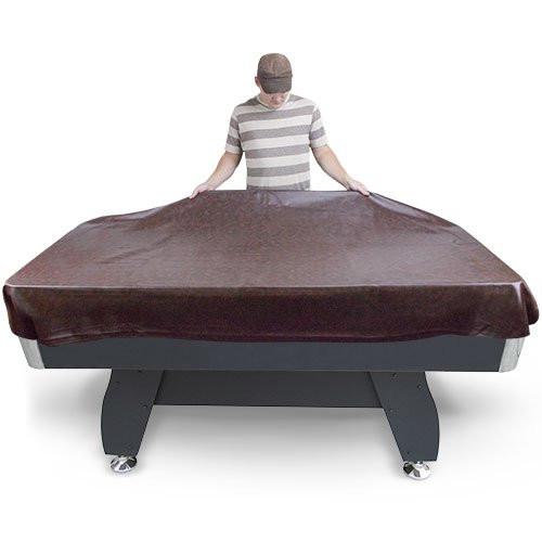 8-Foot Brown Heavy Leatherette Billiard Table Cover by Felson Billiard Supplies