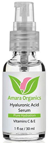 Amara Organics Hyaluronic Acid Serum for Skin with Vitamin C & E, 1 fl. oz.