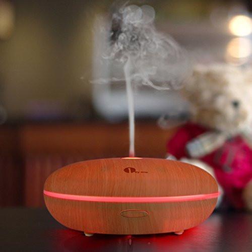 1byone 350ML Elegant Aroma Diffuser Oil Diffuser, Ultrasonic Humidifier with Colorful LED Light, Increases Humidity in Your Home or Office, Add Any Oil or Perfume to Spread the Smell
