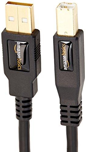 AmazonBasics USB 2.0 Cable - A-Male to B-Male - 16 Feet (4.8 Meters)