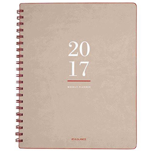 AT-A-GLANCE 2017 Weekly / Monthly Planner / Appointment Book, 8-1/2 x 11", January Start, 13 Months, Tan (YP104-07-17)