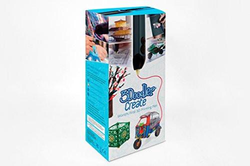 3Doodler Create 3D Pen With 50 Plastic Strands, No Mess, Non-Toxic, Smoky Blue