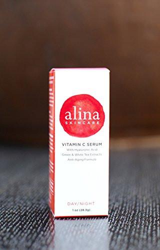 Alina Skin Care Award Winning & Dermatologist Recommended Vitamin C Serum for Reduction of Fines Lines & Wrinkles. Enhances Skin Radiance, Texture and Skin Tone, 1.0 Ounce