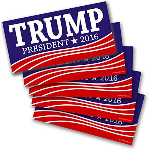 10 Donald Trump Mike Pence Bumper Stickers - 2 designs - 2016 By Button Deli and Marsh Enterprises