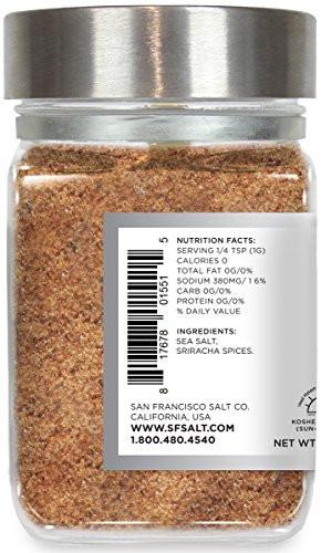 8 Oz Chef's Jar - Sriracha Salt in a Gourmet Chef Jar - Fire up your taste buds