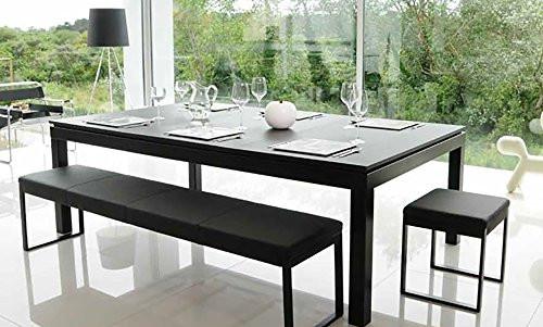 Aluminum Powder Coated Fusion Table - Wood Top & Benches