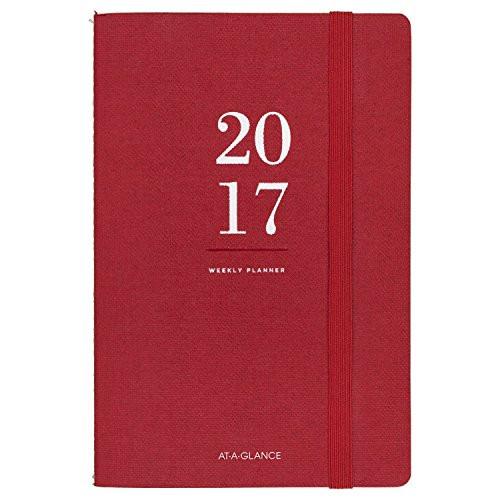 AT-A-GLANCE 2017 Weekly Planner / Appointment Book, 6 x 8-3/4", January Start, 12 Months, Red (YP126-13-17)