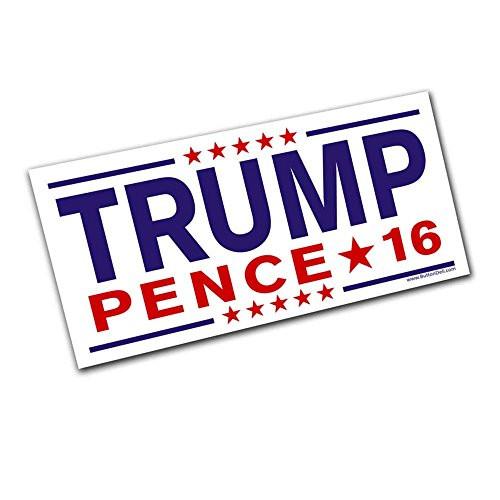 10 Donald Trump Mike Pence Bumper Stickers - 2 designs - 2016 By Button Deli and Marsh Enterprises