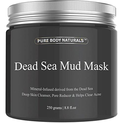 Pure Body Naturals Beauty Dead Sea Mud Mask for Facial Treatment, 250g / 8.8 fl.oz