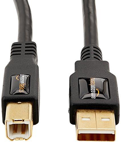 AmazonBasics USB 2.0 Cable - A-Male to B-Male - 16 Feet (4.8 Meters)