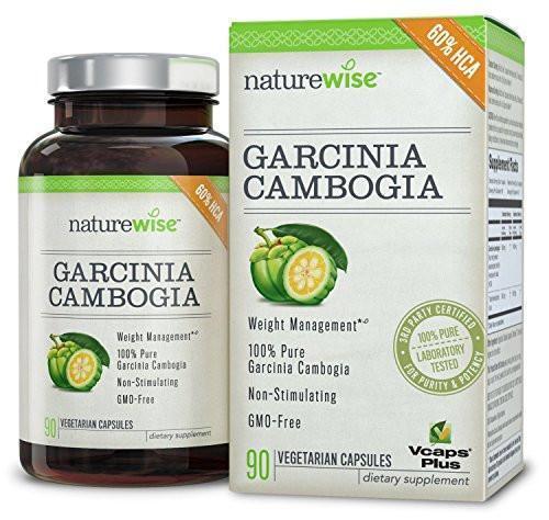NatureWise  Garcinia Cambogia Extract Natural HCA Appetite Suppressant and Weight Loss Supplement,  500 mg, 90 count