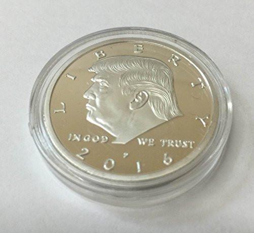 Aizics Mint President Donald Trump 2016 Silver Plated Eagle Novelty 30mm Coin