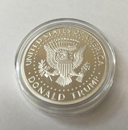 Aizics Mint President Donald Trump 2016 Silver Plated Eagle Novelty 30mm Coin