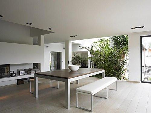 Aluminum Powder Coated Fusion Table - Wood Top & Benches