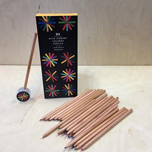 24 Piece Colored Pencil Set With Sharpener