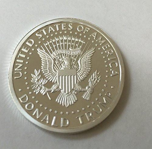 Aizics Mint President Donald Trump 2016 Silver Plated Eagle Novelty 30mm Coin