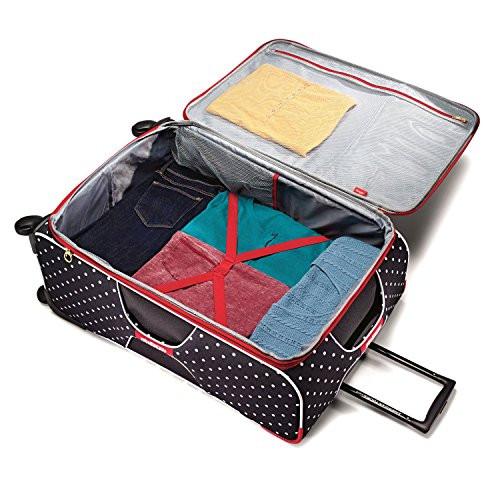 American Tourister Disney Minnie Mouse Red Bow Softside Spinner 21, Multi, One Size