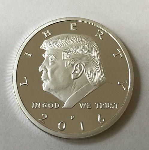 Aizics Mint President Donald Trump 2016 Silver Plated Eagle Novelty 30mm Coin