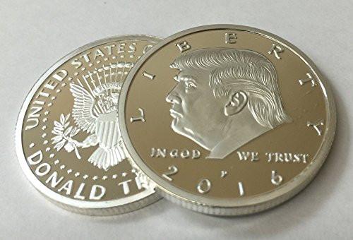 Aizics Mint President Donald Trump 2016 Silver Plated Eagle Novelty 30mm Coin