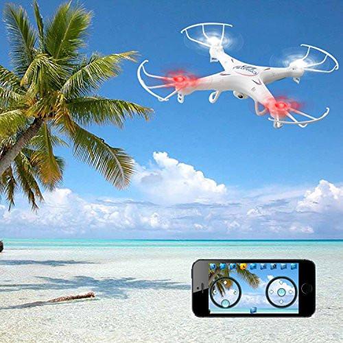 AKASO X5KW App Controlled Drone 4CH 2.4GHz 6-Axis Gyro WiFi FPV Real Time Video Mini RC Quadcopter with 1.3MP HD Camera