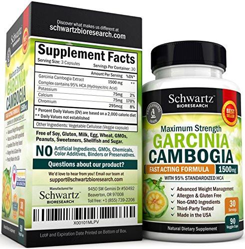 95% HCA Pure Garcinia Cambogia Extract. Fast Acting Appetite Suppressant, Extreme Carb Blocker & Fat Burner Supplement for Fast Weight Loss & Fat Metabolism. Best Garcinia Cambogia Raw Diet Pills