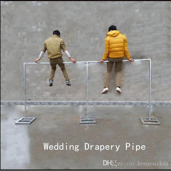 3M 6M Wedding Drapery Pipe Stand Wedding Decor Piping frame for drape Stainess Steel Wedding Backdrop Stand248a